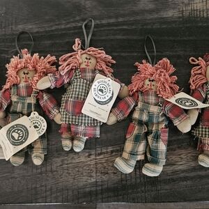 8 Boyds Bears Holiday Plaid Ornaments